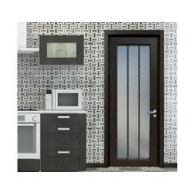 Woodwin Hot Seller Double vitre trempé avec motif Aluminium Casement Door